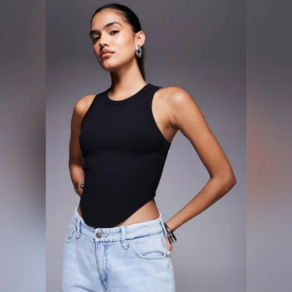 NWOT Good American Ribbed Racerback Bodysuit - Picture 1 of 4